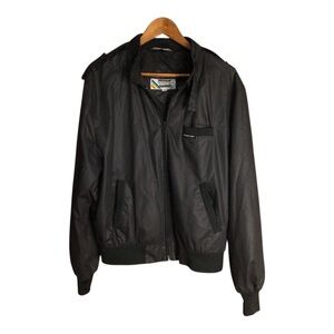 Original 80’s Vintage Members Only Black Cafe Racer Rainbow Europe Craft. Medium